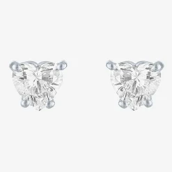 ( E-F/Si1-Si2 ) 1/2 CT. T.W. Lab-Grown Diamond 10K Gold 5.1mm Heart Stud Earrings