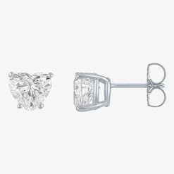 ( E-F/Si1-Si2 ) 2 CT. T.W. Lab-Grown Diamond 14K Gold 7.3mm Heart Stud Earrings