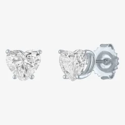 ( E-F/Si1-Si2 ) 2 CT. T.W. Lab-Grown Diamond 14K Gold 7.3mm Heart Stud Earrings