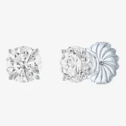 ( E-F/Si1-Si2 ) 4 CT. T.W. Lab-Grown Diamond 14K Gold 8mm Round Stud Earrings
