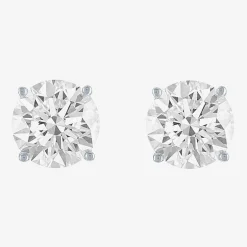 ( E-F/Si1-Si2 ) 4 CT. T.W. Lab-Grown Diamond 14K Gold 8mm Round Stud Earrings