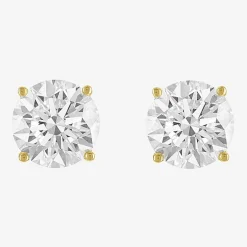 ( E-F/Si1-Si2 ) 4 CT. T.W. Lab-Grown Diamond 14K Gold 8mm Round Stud Earrings
