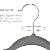 Elama Velvet Slim Profile Heavy Duty Felt 100-pc. Plastic Hangers