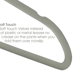 Elama Velvet Slim Profile Heavy Duty Felt 100-pc. Plastic Hangers