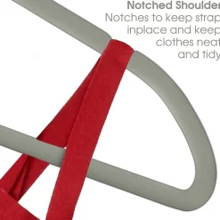 Elama Velvet Slim Profile Heavy Duty Felt 100-pc. Plastic Hangers