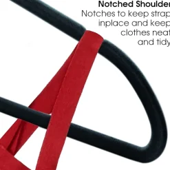 Elama Velvet Slim Profile Heavy Duty Felt 100-pc. Plastic Hangers