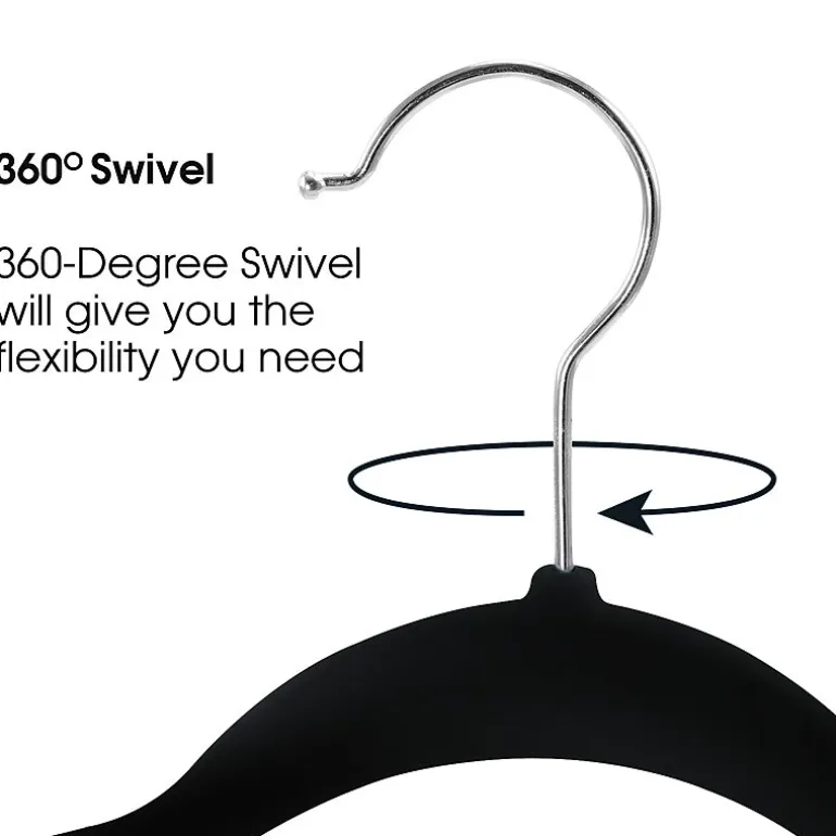 Elama Velvet Slim Profile Heavy Duty Felt 100-pc. Plastic Hangers