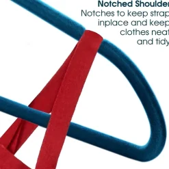 Elama Velvet Slim Profile Heavy Duty Felt 30-pc. Plastic Hangers