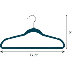 Elama Velvet Slim Profile Heavy Duty Felt 30-pc. Plastic Hangers