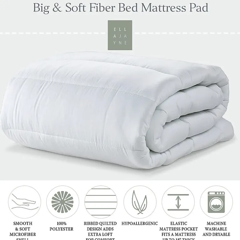 Ella Jayne Big & Soft Mattress Pad Fits 18IN Depth Mattress