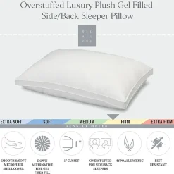 Ella Jayne Gussetted Medium/Firm Plush Down Alternative Side/Back Sleeper Pillow Set of 2