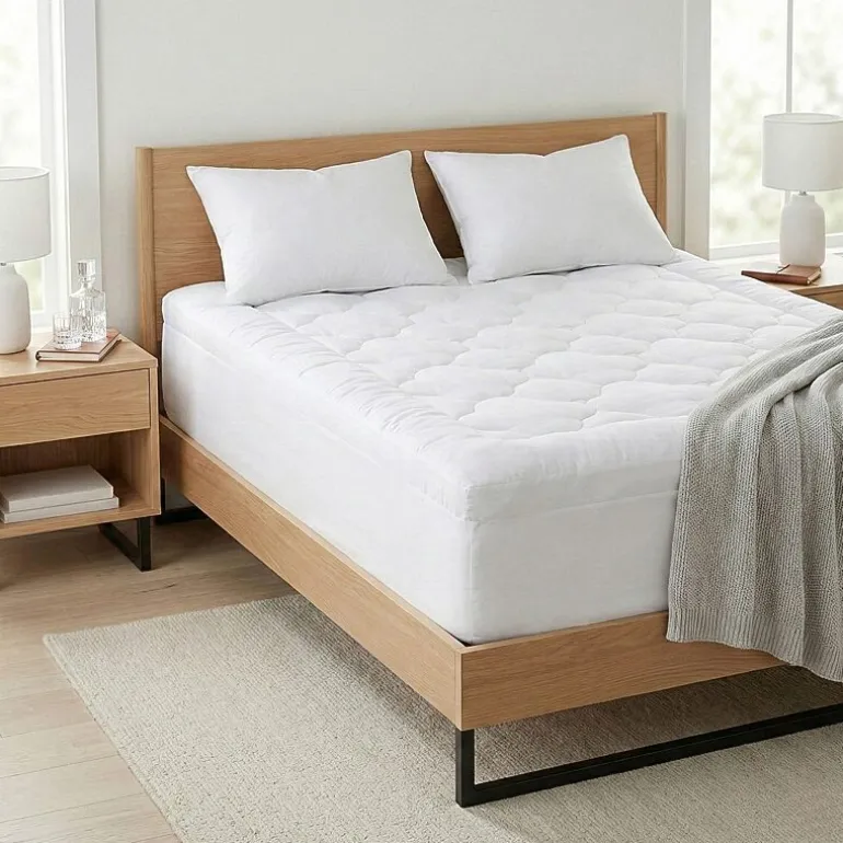 Ella Jayne Lofty 100% Cotton Plush Gel Fiber Filled Mattress Topper