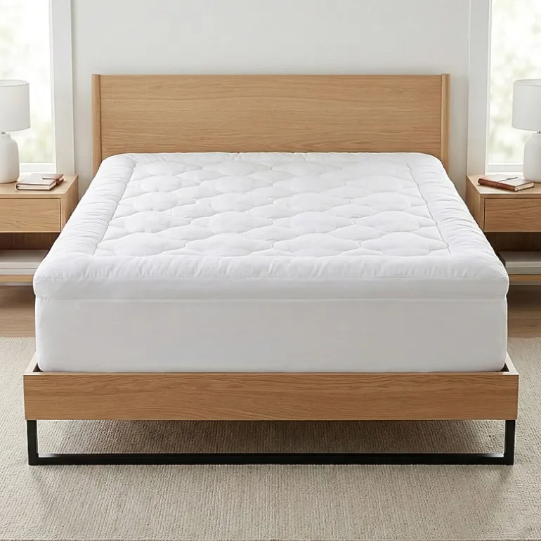 Ella Jayne Lofty 100% Cotton Plush Gel Fiber Filled Mattress Topper
