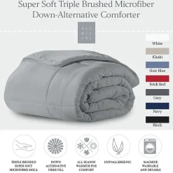 Ella Jayne Microfiber Down-Alternative Solid Color Comforter
