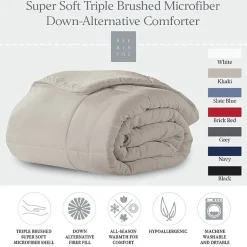 Ella Jayne Microfiber Down-Alternative Solid Color Comforter