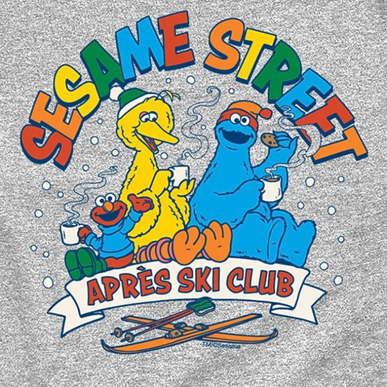 Elmo And Friends Ski Club Little & Big Kid Boys Crew Neck Short Sleeve Regular Fit Sesame Street Graphic T-Shirt