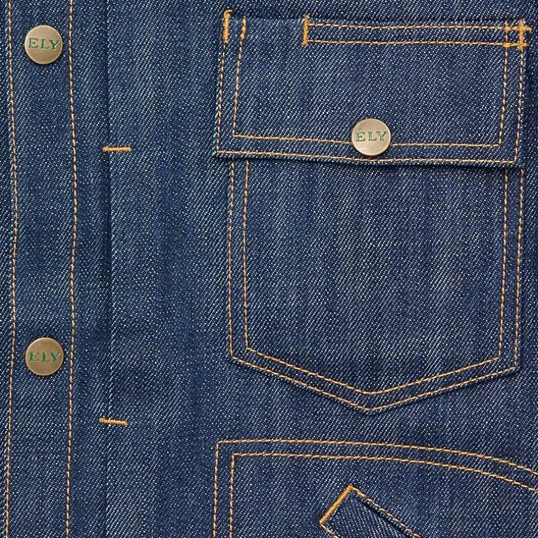 Ely Cattleman Vintage Mens Denim Lightweight Tall Work Jacket
