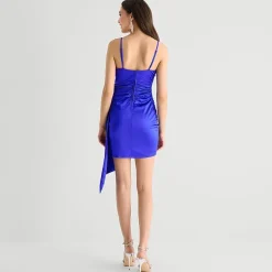 Emerald Sundae Womens Juniors Straight Neck Sleeveless Bodycon Dress