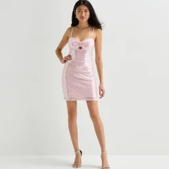 Emerald Sundae Womens Juniors Sweetheart Neck Sleeveless A-Line Dress