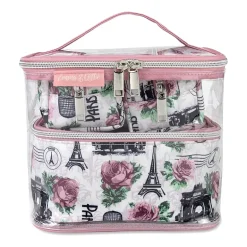 Emma & Chloe 4-pc.Travel Cosmetic Bag Train Set