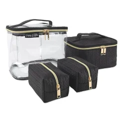 Emma & Chloe 4-pc.Travel Cosmetic Bag Train Set