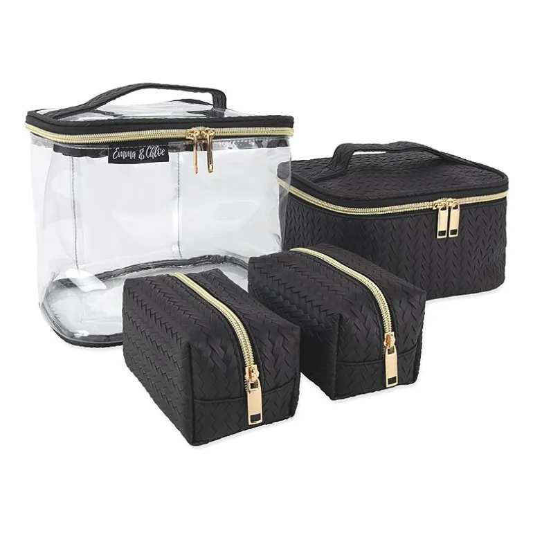 Emma & Chloe 4-pc.Travel Cosmetic Bag Train Set