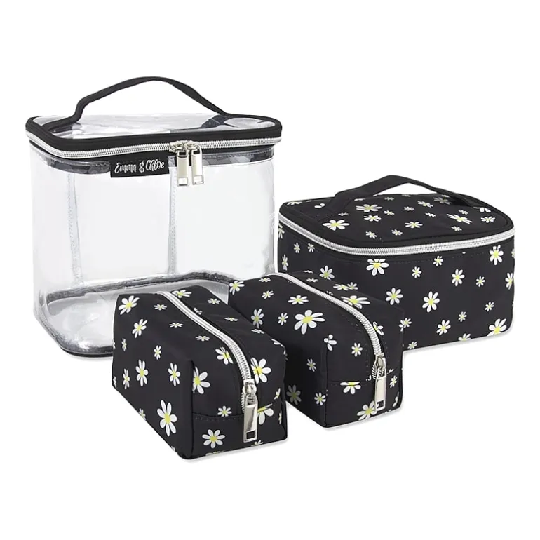 Emma & Chloe 4-pc.Travel Cosmetic Bag Train Set