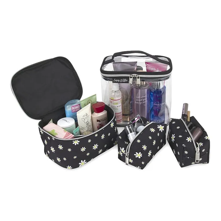 Emma & Chloe 4-pc.Travel Cosmetic Bag Train Set