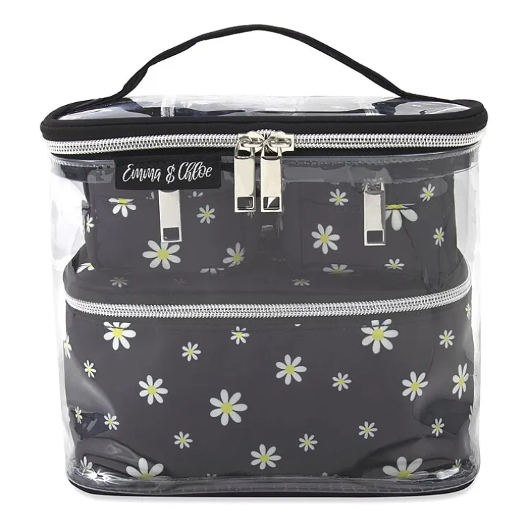 Emma & Chloe 4-pc.Travel Cosmetic Bag Train Set