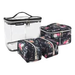 Emma & Chloe 4-pc.Travel Cosmetic Bag Train Set