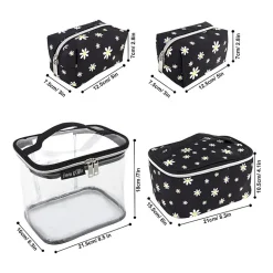 Emma & Chloe 4-pc.Travel Cosmetic Bag Train Set