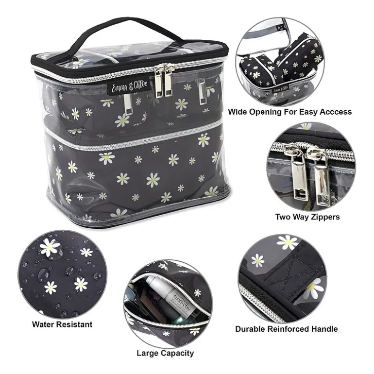 Emma & Chloe 4-pc.Travel Cosmetic Bag Train Set