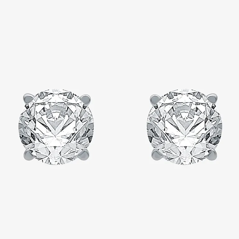 Ever Star 1 CT. T.W. Lab-Grown (G / SI1-SI2) Diamond 10K or 14K Gold Round Stud Earrings