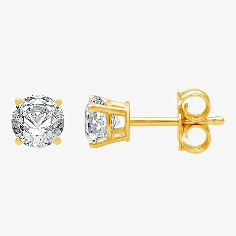Ever Star 1 CT. T.W. Lab-Grown (G / SI1-SI2) Diamond 10K or 14K Gold Round Stud Earrings