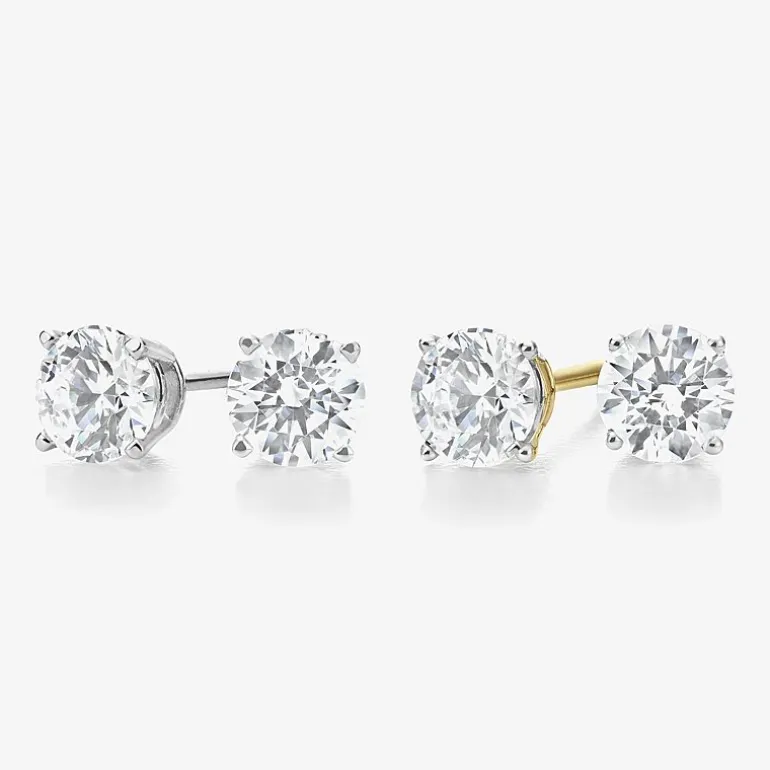 Ever Star 1 CT. T.W. Lab-Grown (G / SI1-SI2) Diamond 10K or 14K Gold Round Stud Earrings