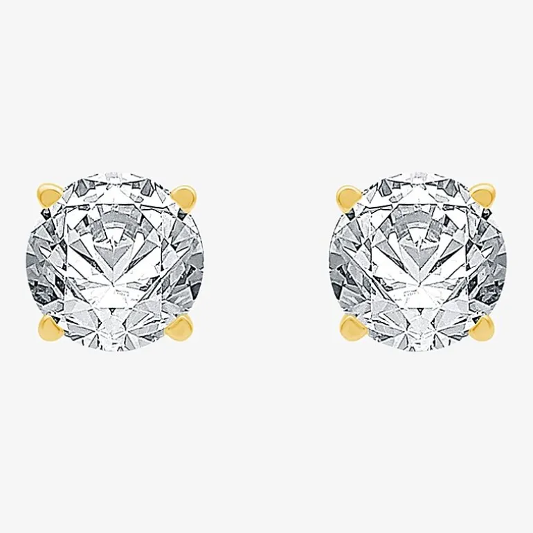 Ever Star 1 CT. T.W. Lab-Grown (G / SI1-SI2) Diamond 10K or 14K Gold Round Stud Earrings