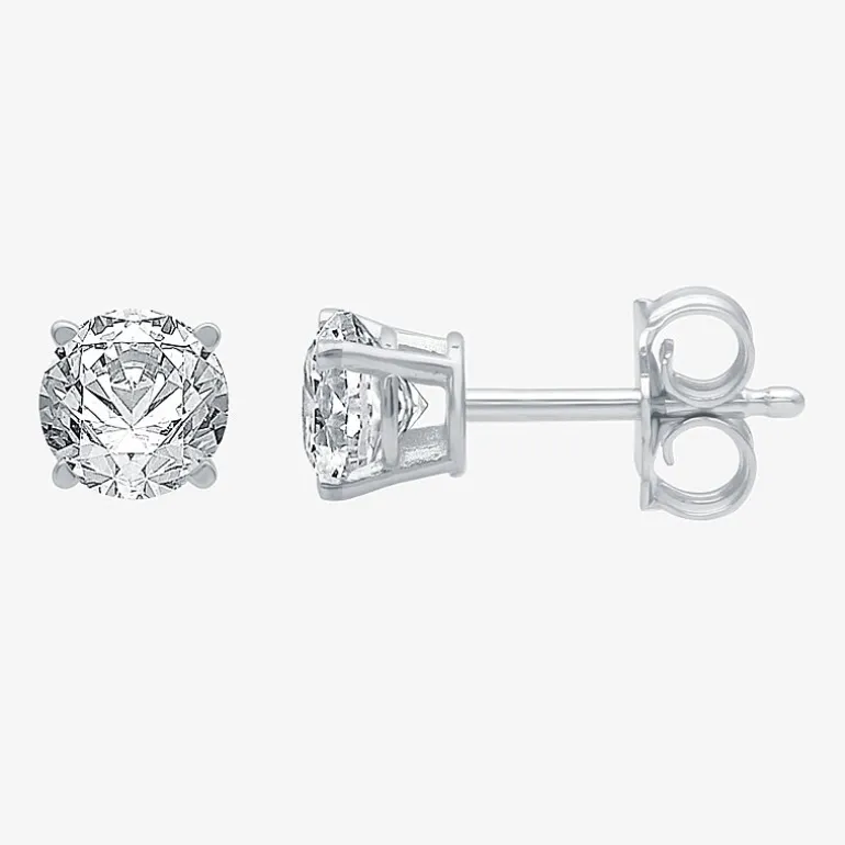 Ever Star 1 CT. T.W. Lab-Grown (G / SI1-SI2) Diamond 10K or 14K Gold Round Stud Earrings
