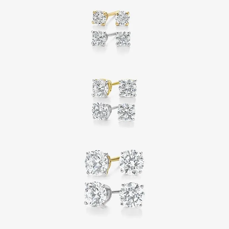 Ever Star 1 CT. T.W. Lab-Grown (G / SI1-SI2) Diamond 10K or 14K Gold Round Stud Earrings