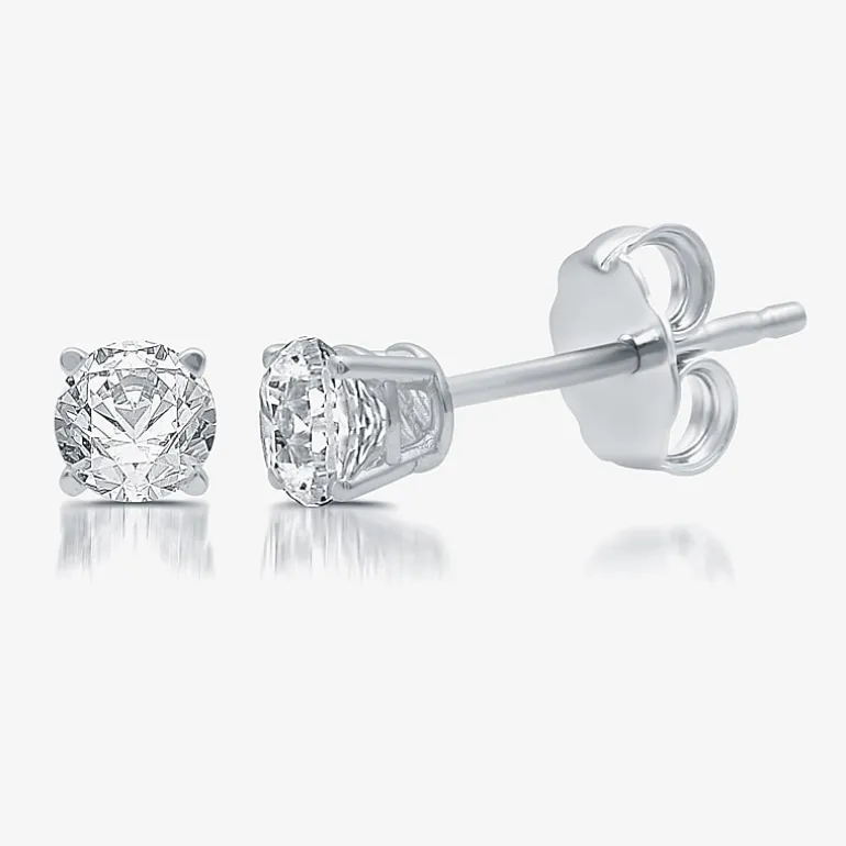 Ever Star 1/2 CT. T.W. Lab-Grown (G / SI1-SI2) Diamond 10K or 14K Gold Round Stud Earrings