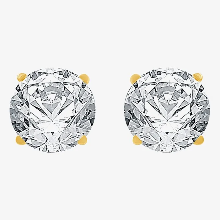 Ever Star 3 CT. T.W. Lab-Grown ( G/SI1-SI2 ) Diamond 14K Gold Round Stud Earrings