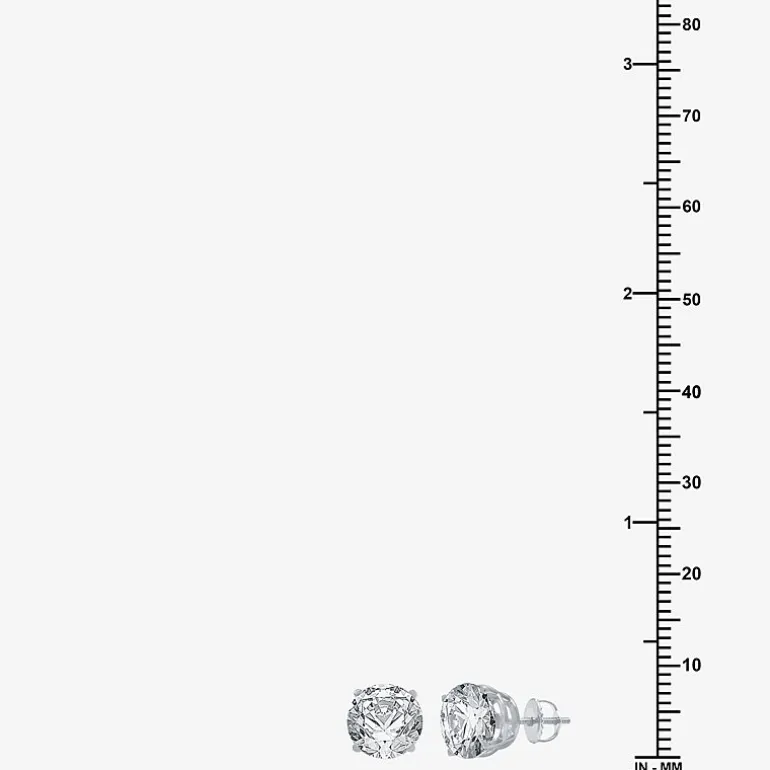 Ever Star 3 CT. T.W. Lab-Grown ( G/SI1-SI2 ) Diamond 14K Gold Round Stud Earrings