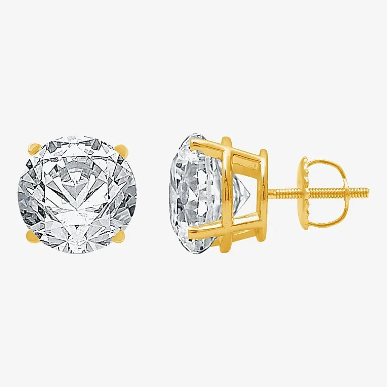 Ever Star 3 CT. T.W. Lab-Grown ( G/SI1-SI2 ) Diamond 14K Gold Round Stud Earrings