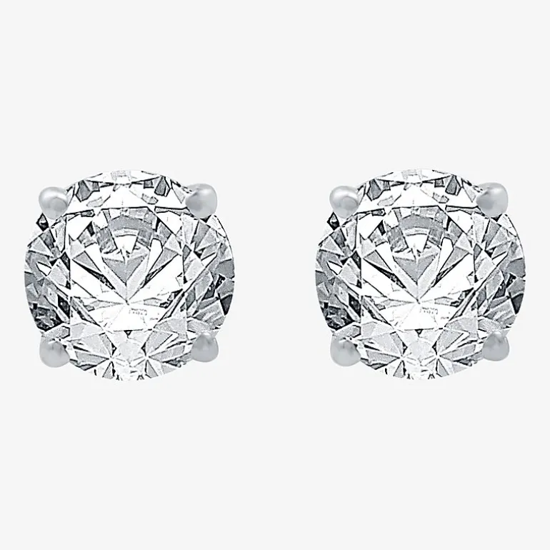 Ever Star 1 3/8 CT. T.W. Lab-Grown (G / SI1-SI2) Diamond 10K or 14K Gold Round Stud Earrings