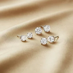 Ever Star 1 3/8 CT. T.W. Lab-Grown (G / SI1-SI2) Diamond 10K or 14K Gold Round Stud Earrings