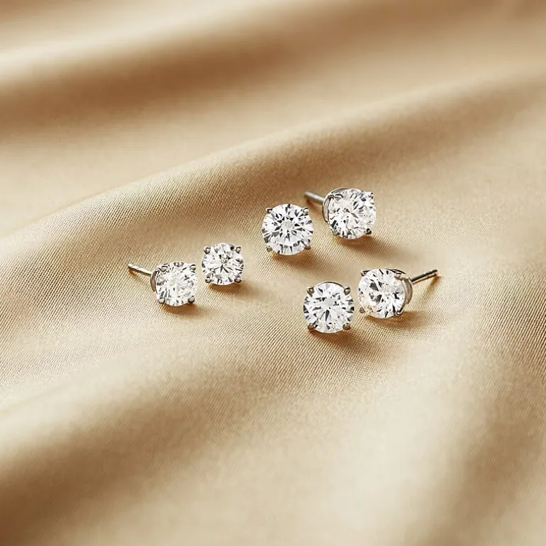 Ever Star 1 3/8 CT. T.W. Lab-Grown (G / SI1-SI2) Diamond 10K or 14K Gold Round Stud Earrings