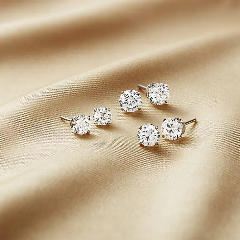 Ever Star 1 3/8 CT. T.W. Lab-Grown (G / SI1-SI2) Diamond 10K or 14K Gold Round Stud Earrings