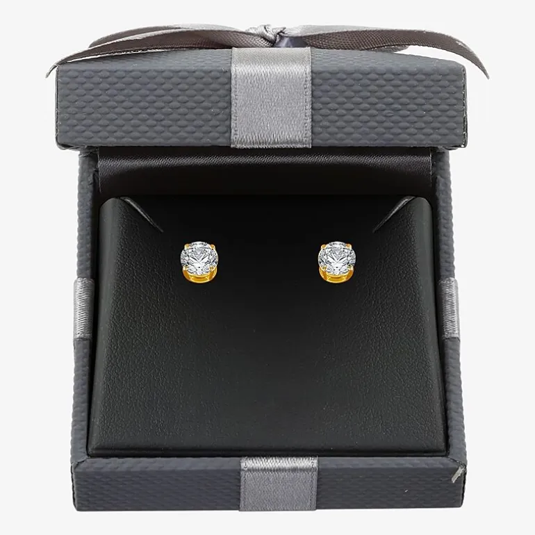 Ever Star 1 3/8 CT. T.W. Lab-Grown (G / SI1-SI2) Diamond 10K or 14K Gold Round Stud Earrings