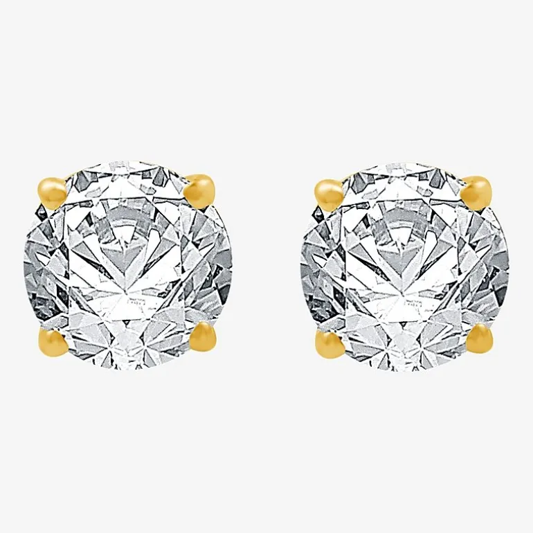Ever Star 1 3/8 CT. T.W. Lab-Grown (G / SI1-SI2) Diamond 10K or 14K Gold Round Stud Earrings