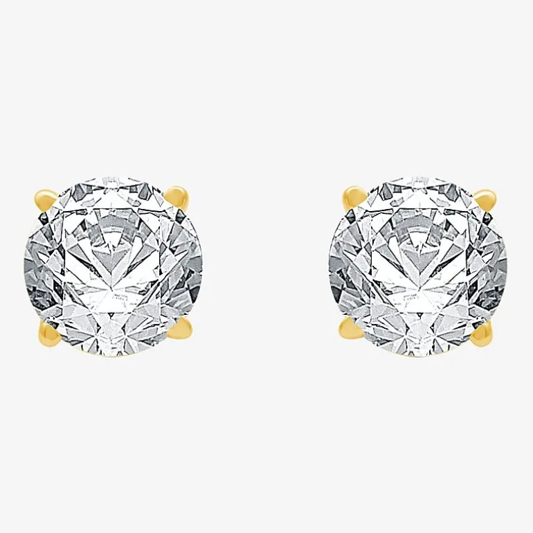 Ever Star 1 1/4 CT. T.W. Lab-Grown (G / SI1-SI2) Diamond 10K or 14K Gold Round Stud Earrings