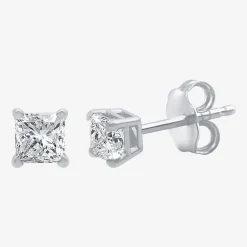 Everstar 1/2 CT. T.W. Lab-Grown (G / SI1-SI2) Diamond Princess-cut Stud Earrings in 10K or 14K Gold